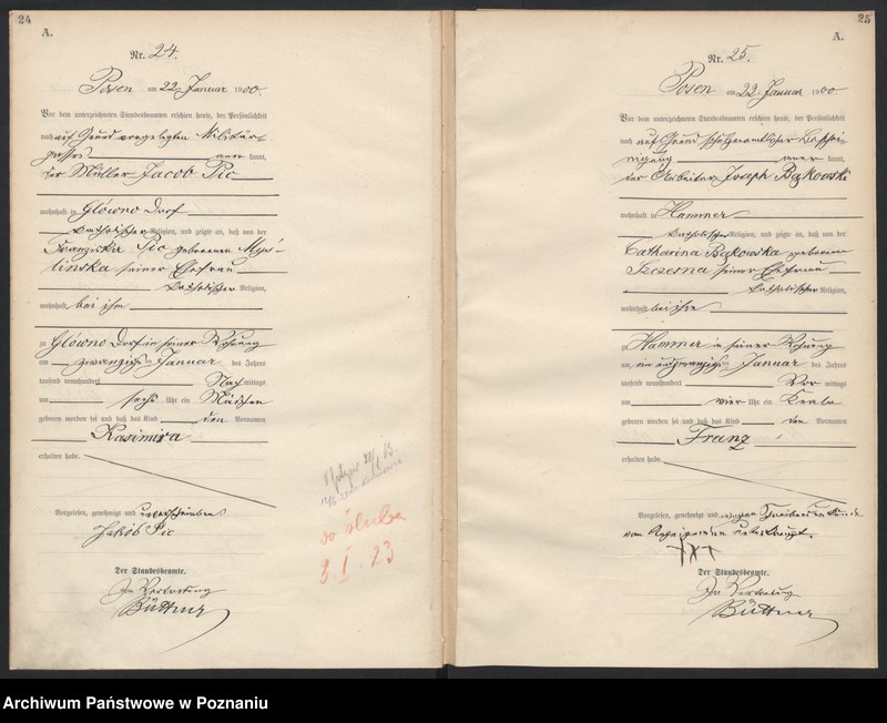 Obraz 15 z jednostki "Księga miejscowa urodzeń"