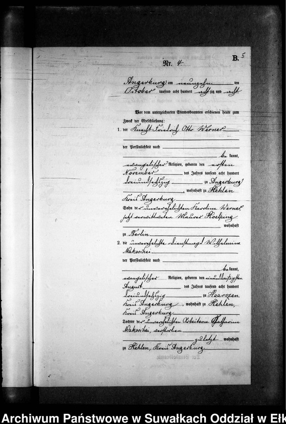 image.from.unit.number "Heiraths-Neben-Register des Preussischen Standes-Amtes Kehlen Kreis Angerburg"