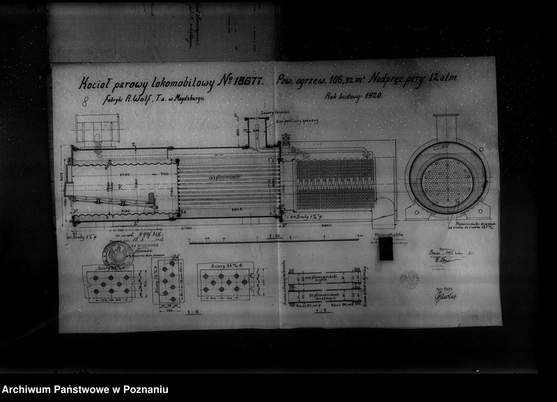 Obraz 12 z jednostki ""Huta miedzi" w Rudniczach powiat poznański nr porządkowy kotła 106"