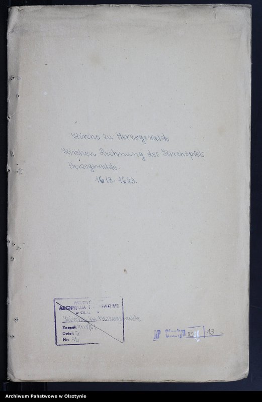 image.from.unit.number "Kirchen Rechnung des Kirchspiels Herzogswalde"