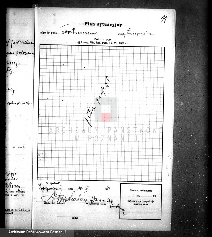 Obraz 15 z jednostki "/Gorzelnia W. Forstmanna Szczepowice, pow. kościański projekt rozbudowy/"