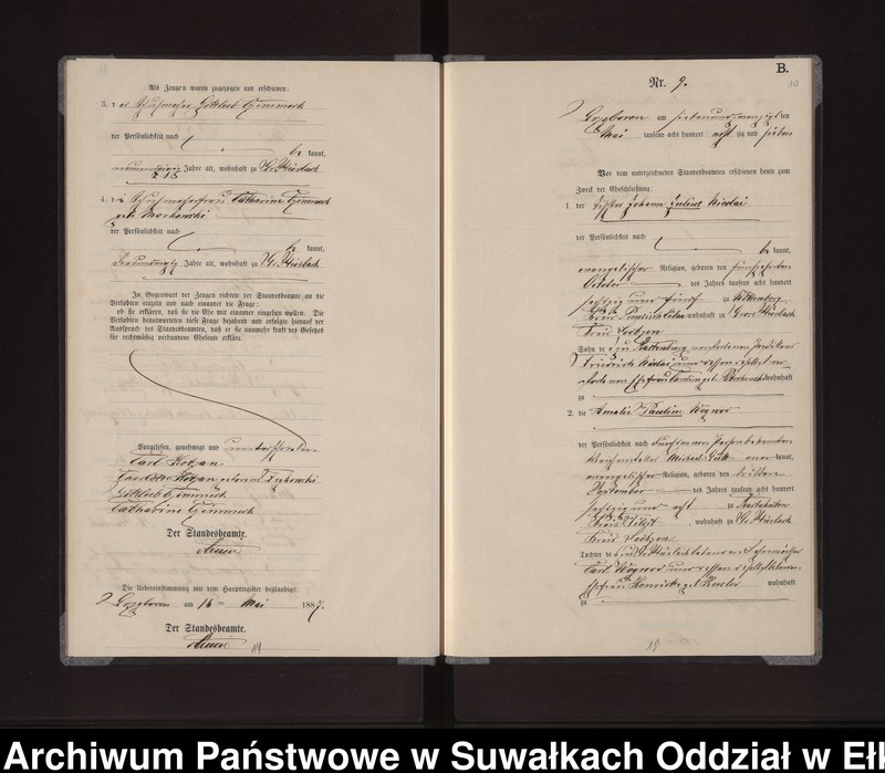 image.from.unit.number "Heiraths-Neben-Register des Preussischen Standes-Amtes Gross Stürlack Kreis Loetzen"