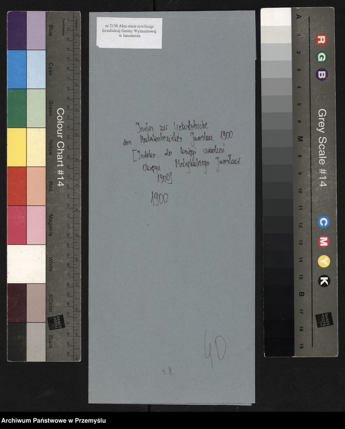 image.from.unit.number "Index zum Geburtsbuche des Matrikenbezirkes Jaroslau 1900"