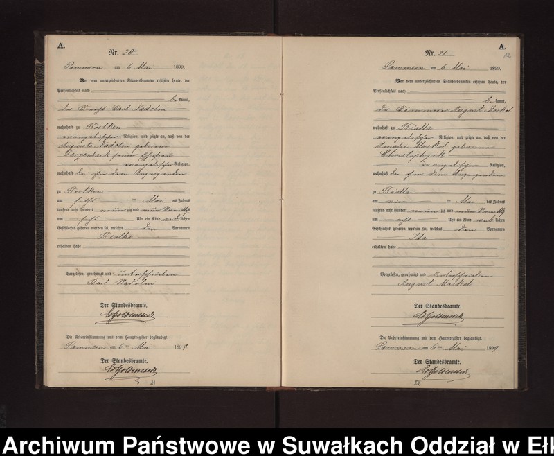 image.from.unit.number "Geburts-Neben-Register des Preussischen Standes-Amtes Neuhoff Kreis Loetzen"
