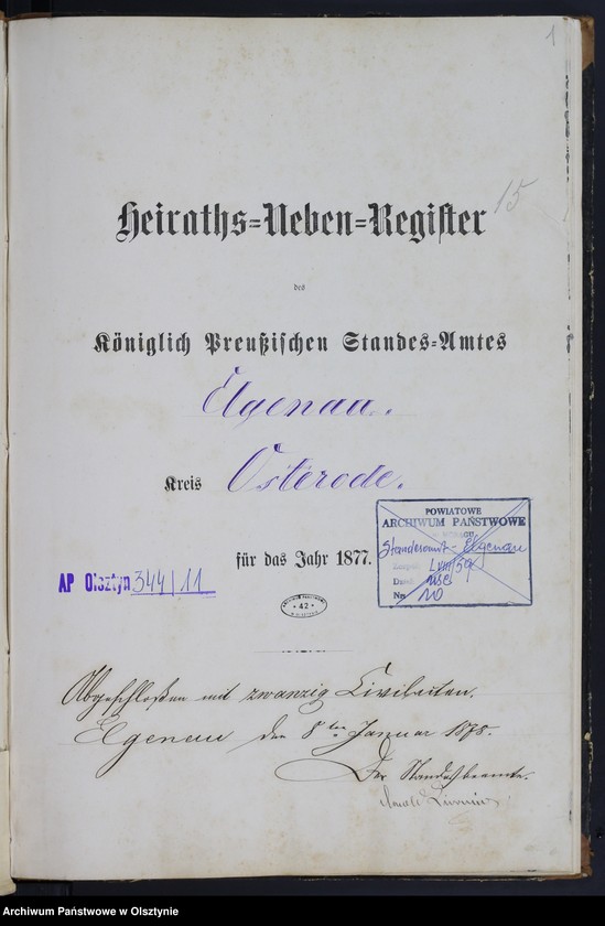 image.from.unit.number "Heiraths-Neben-Register Nr 1 - 20"