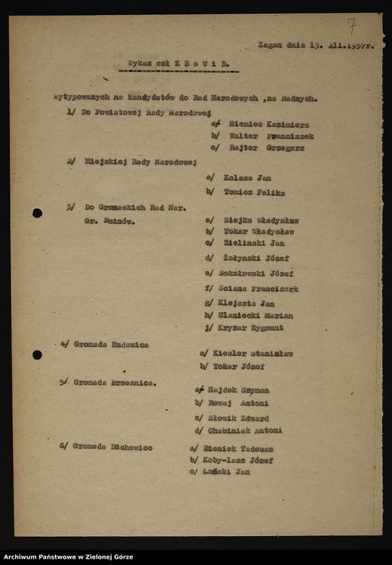 image.from.unit.number "Wykazy członków ZBoWiD wytypowanych na kandydatów do Rad Narodowych"