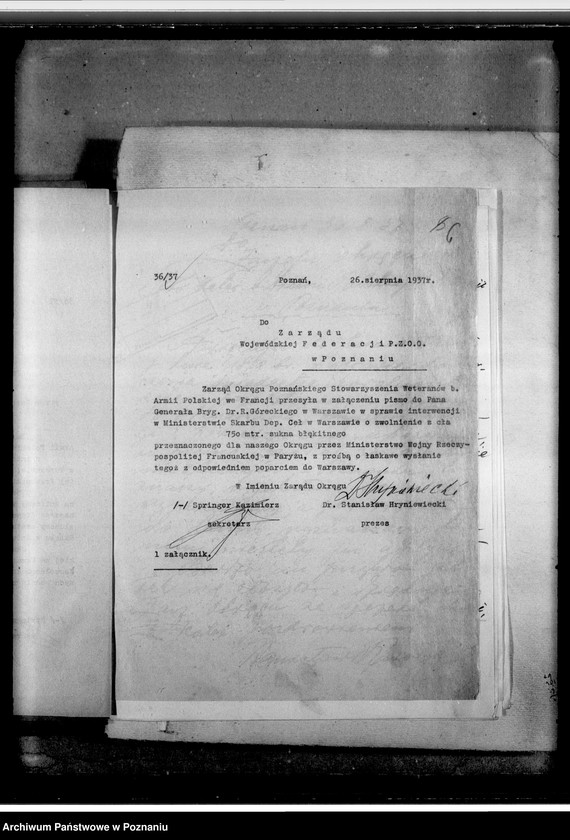 Obraz 10 z jednostki "Korespondencja m.in. z Zarządem Głównym"