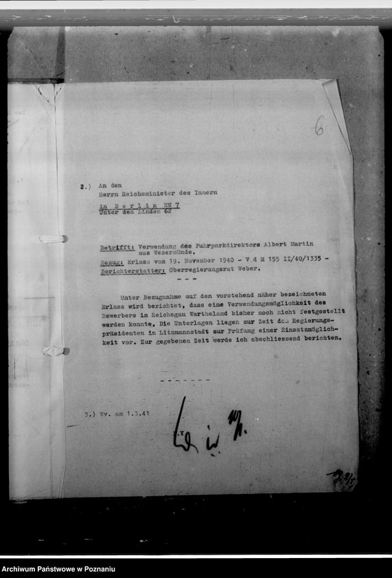 Obraz 10 z jednostki "Mertin, Albert - urzędnik"