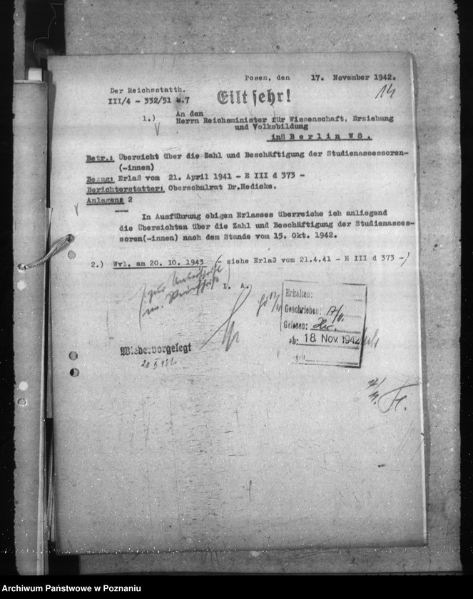 Obraz 18 z jednostki "Statistische Angaben der Oberschulen"