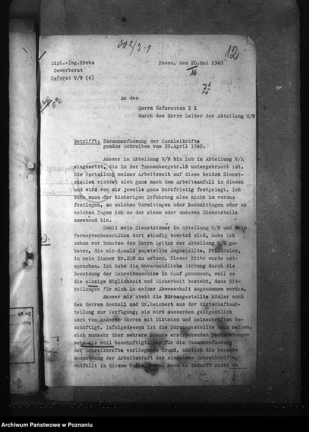 Obraz 16 z jednostki "Przepisy kancelaryjne i korespondencja w sprawie organizacji kancelarii"