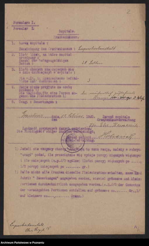 Obraz 4 z jednostki "[Zakłady dobroczynne - m.in. szpitali w Grudziądzu - przydziały mięsa]"