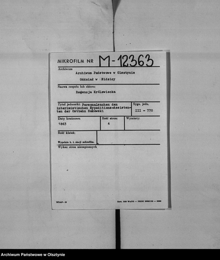 image.from.unit.number "Intermistische Expeditions-Assistent der Ostbahn Sakowski [August]"