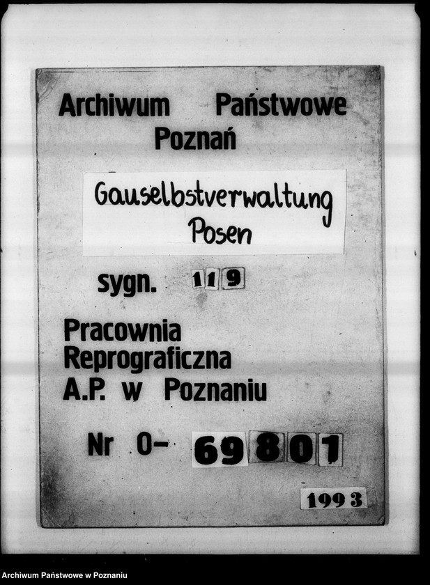Obraz 1 z jednostki "Schätzungs-Gutachten betreffend das Grundstück in Posen, Adolf Memelstrasse 4."