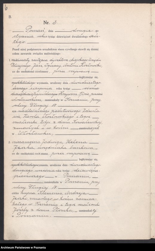 Obraz 7 z jednostki "Księga miejscowa małżeństw tom I [Rejestr główny małżeństw]"