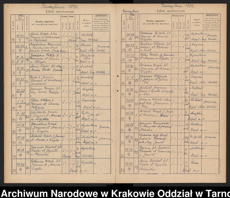 image.from.unit.number "Księga zgonów Parafii rzymskokatolickiej w Dębicy Parafia Dębica obejmuje miejscowości: Dębica (obejmuje dzielnice: Kawęczyn, Wolica, Gawrzyłowa), Podgrodzie, Latoszyn, Pustynia, Kędzierz, Kozłów"