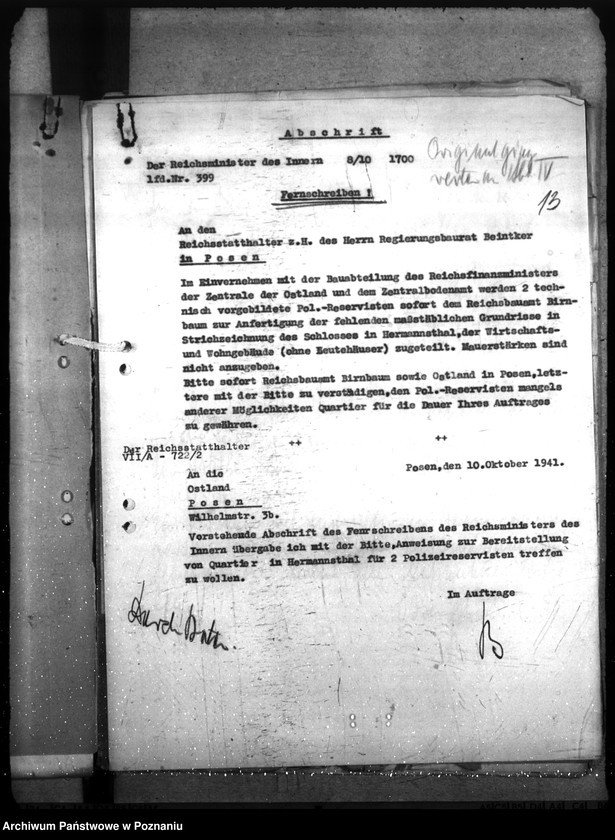 Obraz 17 z jednostki "Pferdedepot der Polizei - Hermanntal bei Neustadt (Posadowo, powiat Nowy Tomyśl) I"