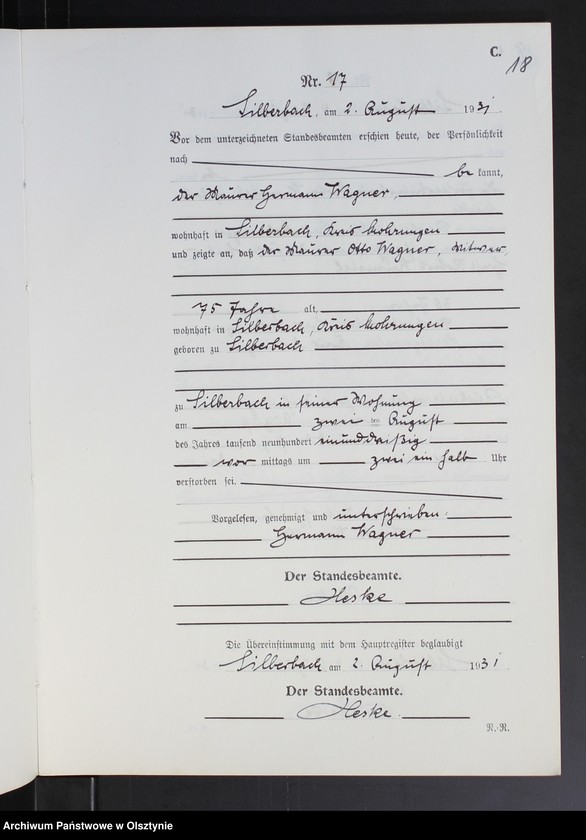 image.from.unit.number "Sterbe-Neben-Register Nr 1 - 26"