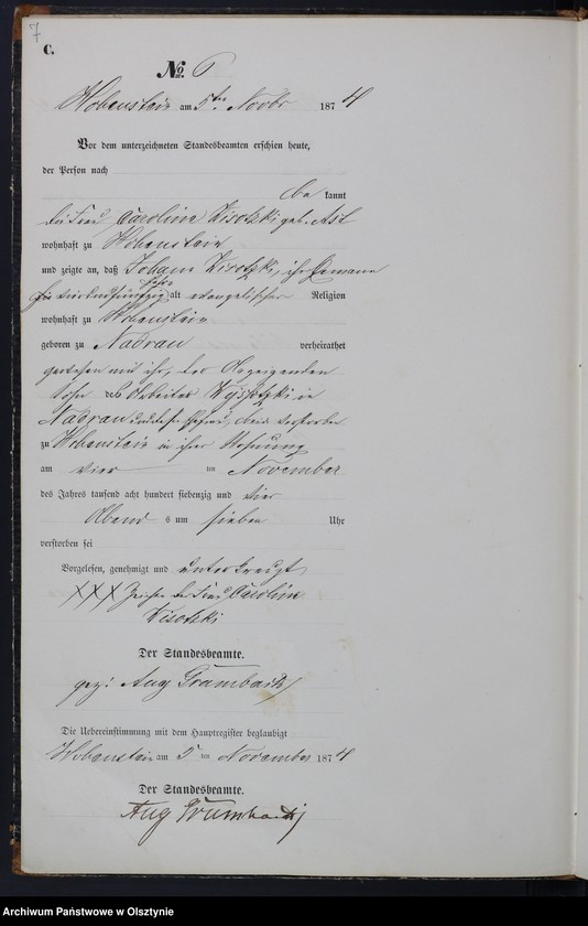 image.from.unit.number "Sterbe-Neben-Register Nr 1 - 13"