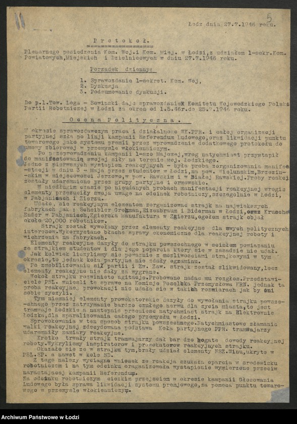 Obraz 6 z jednostki "Plenarne posiedzenia [protokóły z załącznikami]"