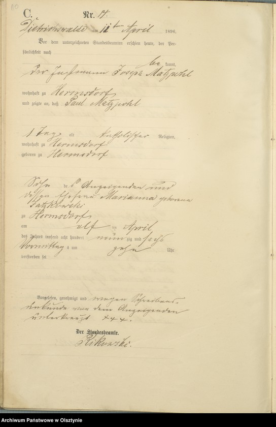 image.from.unit.number "Sterbe-Haupt-Register Nr 3 - 4 i 7 - 50"