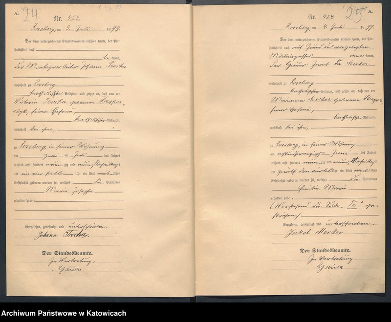 Obraz 16 z jednostki "Księga urodzeń nr 400-799"