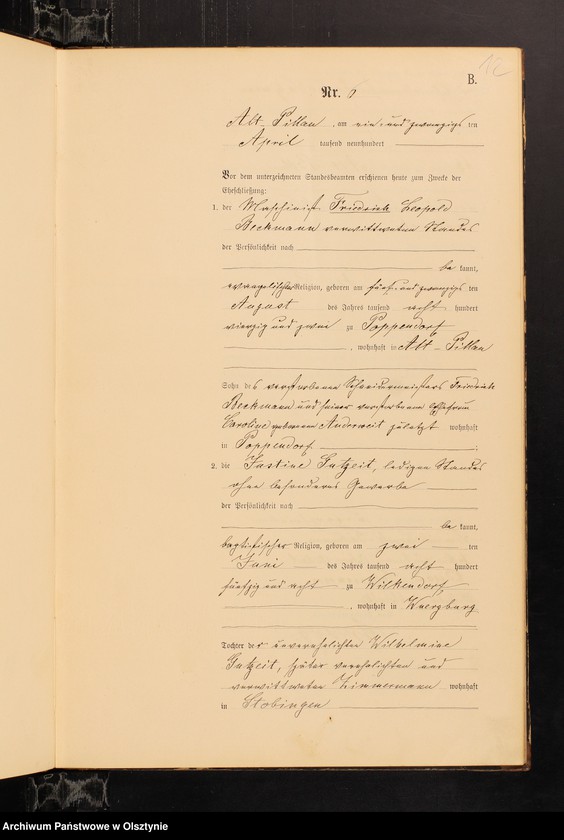 image.from.unit.number "Heiraths-Haupt-Register Nr 1 - 29"