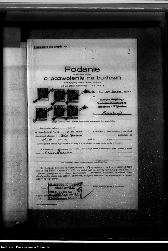 Obraz 13 z jednostki "Zatwierdzenie zakładu przemysłowego /rzeźni/ Artura Abrahama w Hucie pow. czarnkowski"