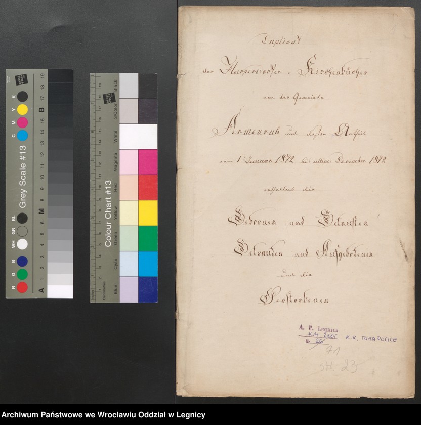 image.from.unit.number "Duplicat der Harpersdorfer Kirchenbücher von der Gemeinde Armenruh und dessen Anteil"