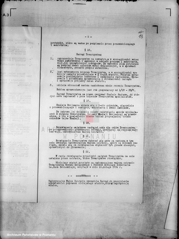 Obraz 17 z jednostki "/Towarzystwo Ogrodu Działkowego i Hodowli Drobnego Inwentarza im. J. Sobieskiego w Poznaniu/"