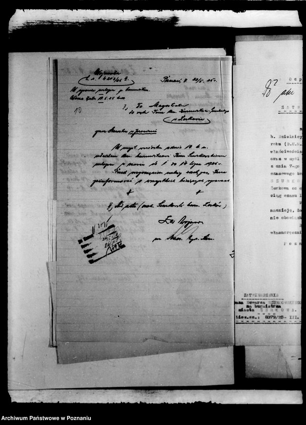 Obraz 14 z jednostki "Stosunki osobiste Edwarda Szurkowskiego burmistrza miasta Żerkowa"