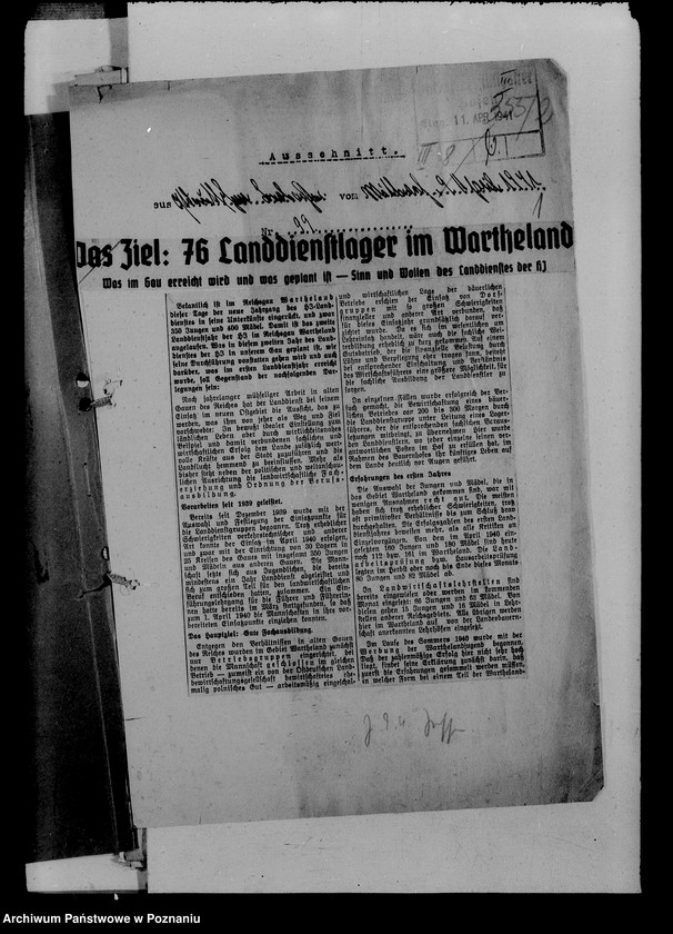 Obraz 4 z jednostki "Zeitungsausschnitte"