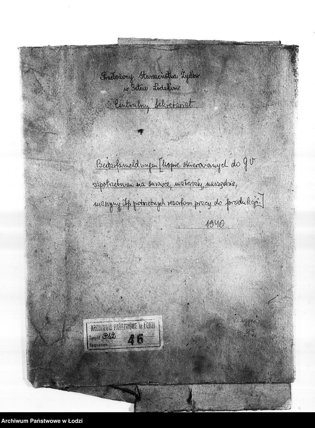 Obraz 3 z jednostki "Bedarfsmeldungen [Kopie skierowanych do GV zapotrzebowań na surowce, materiały, narzędzia, maszyny itp. potrzebne resortom pracy do produkcji]"