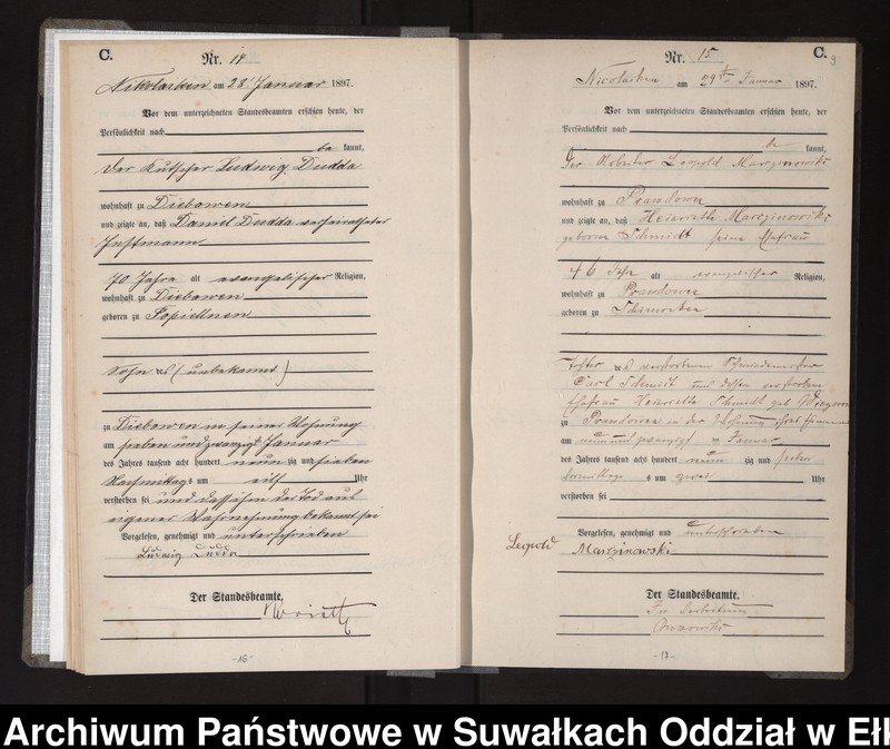 image.from.unit.number "Sterbe-Haupt-Register des Königlichen Preussischen Standes-Amtes Nikolaiken Kreis Sensburg"