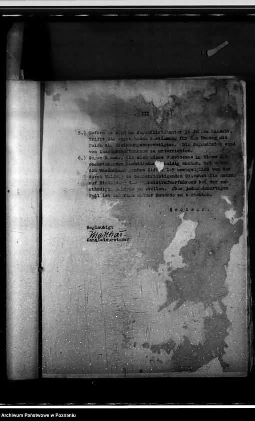 Obraz 12 z jednostki "Einführung der Antigue - Schrift, Dienstzeitregelung, Fernsprecher, Geschäftsverteilungsplan, Luftschutzwache"