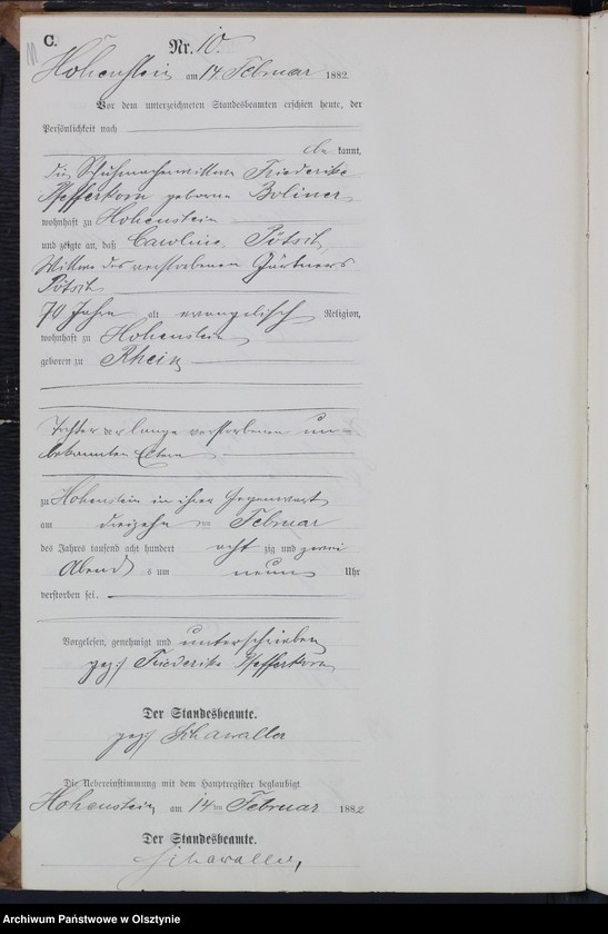 image.from.unit.number "Sterbe-Neben-Register Nr 1 - 77"