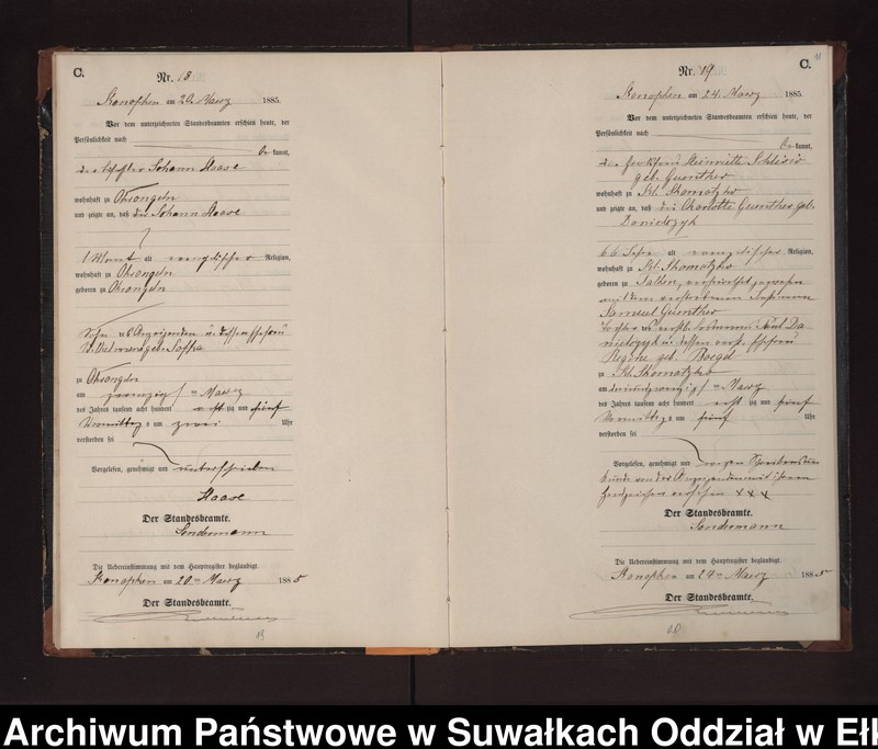 image.from.unit.number "Sterbe-Neben-Register des Preussischen Standes-Amtes Gr. Konopken Kreis Loetzen"