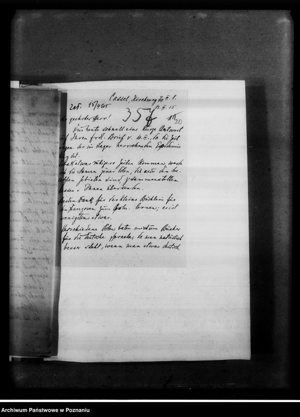 Obraz 20 z jednostki "Korespondencja- listy jeńców wojennych o pomoc materialną z obozu Cassel."