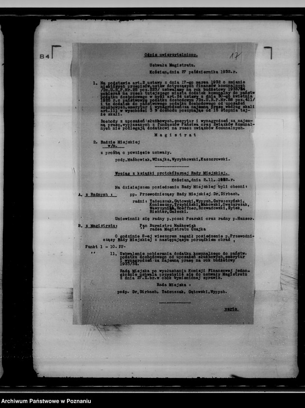 Obraz 20 z jednostki "Akta dotyczące miasta Kościan - daniny komunalne"