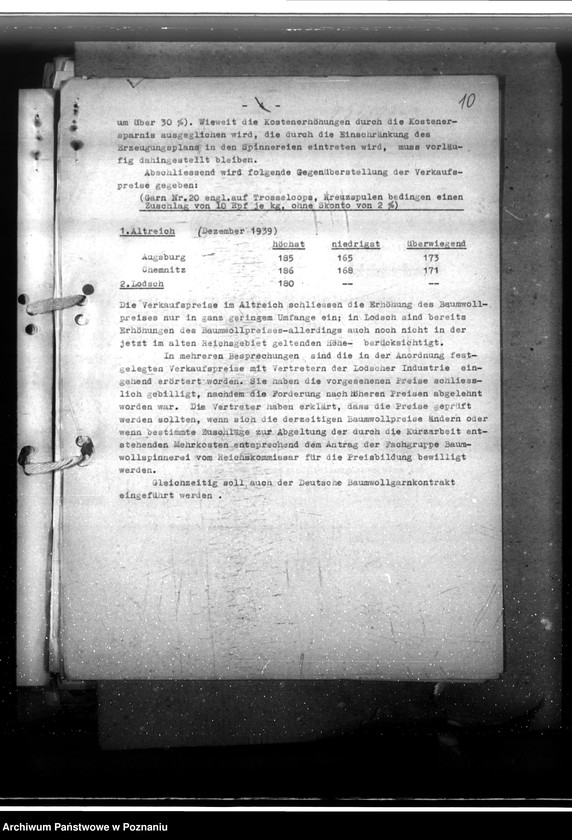 Obraz 14 z jednostki "Baumwell- und Zeollwollgespinnste. Preisbildung"