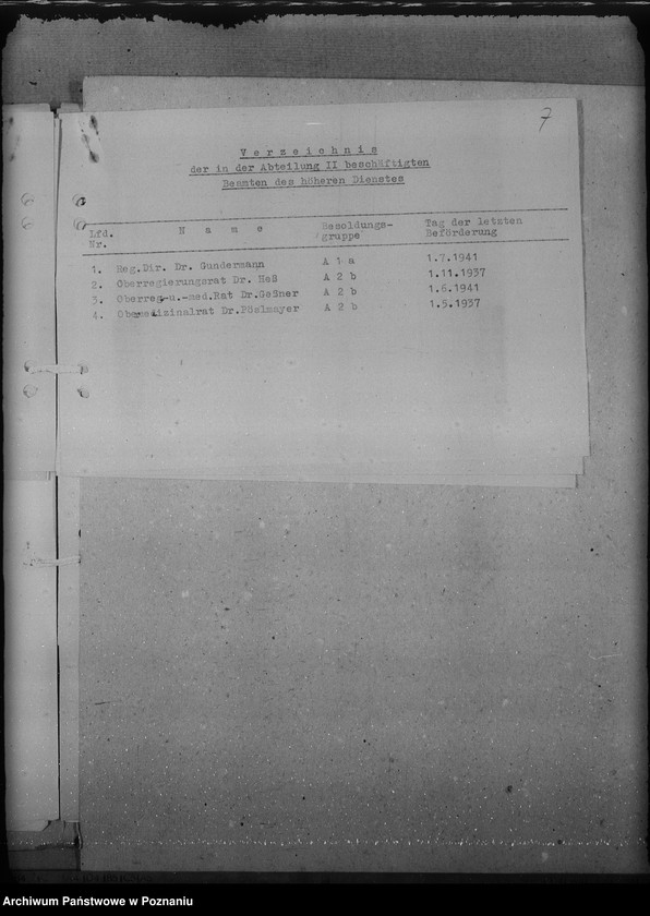 Obraz 11 z jednostki "Dienstaltersliste der Beamten des höheren Dienstes"