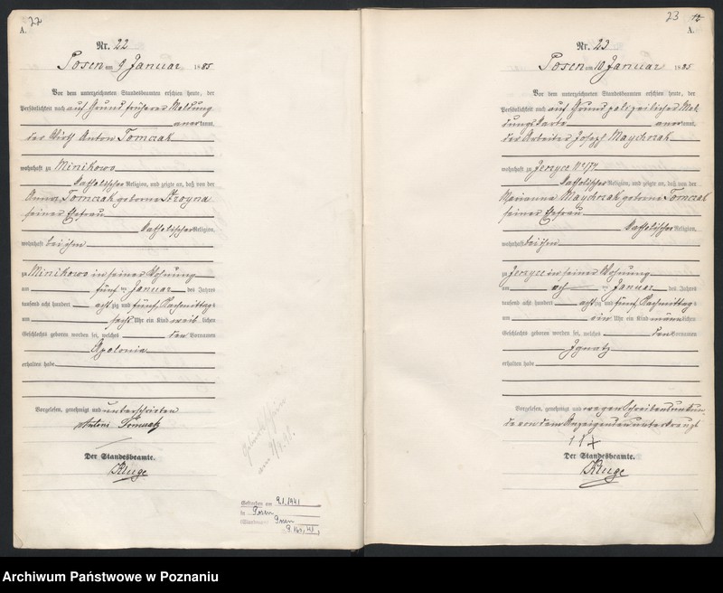 Obraz 15 z jednostki "Księga urodzeń t. I"