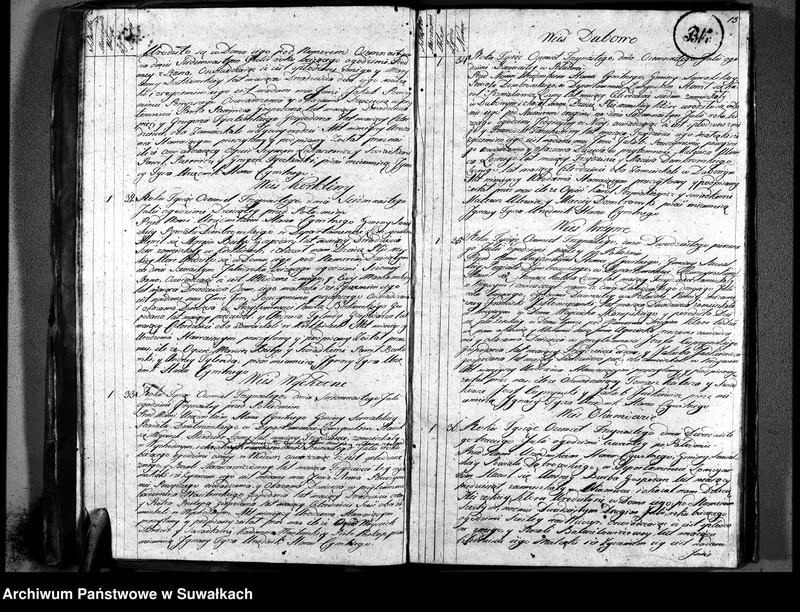image.from.unit.number "Księga aktu urodzonych gminy suwalskiey, powiatu dąbrowskiego w departamencie łomżyńskim od dnia 1 maja 1813 po 1 maja 1814"
