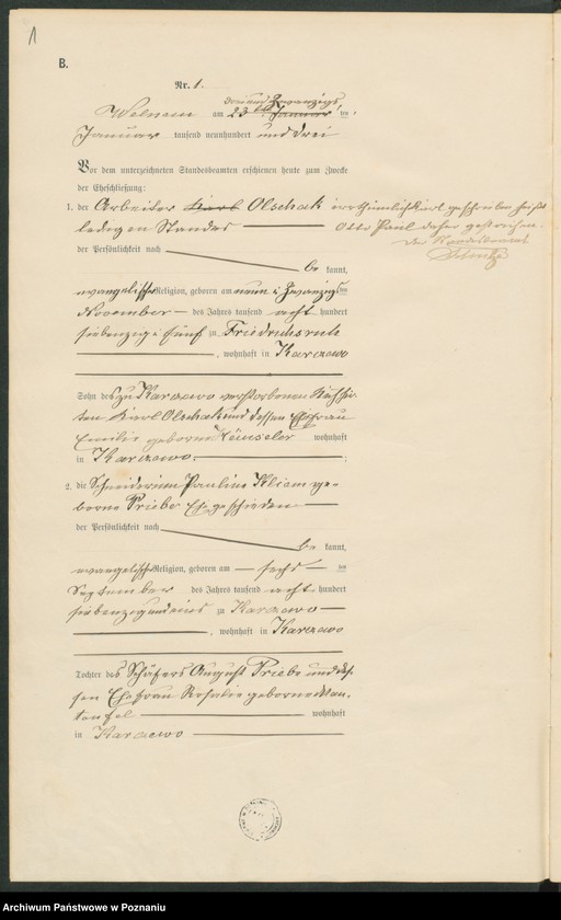Obraz 4 z jednostki "Heiraths-Haupt-Register"
