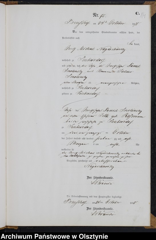 image.from.unit.number "Sterbe-Neben-Register Tom II,Nr 63 - 85"