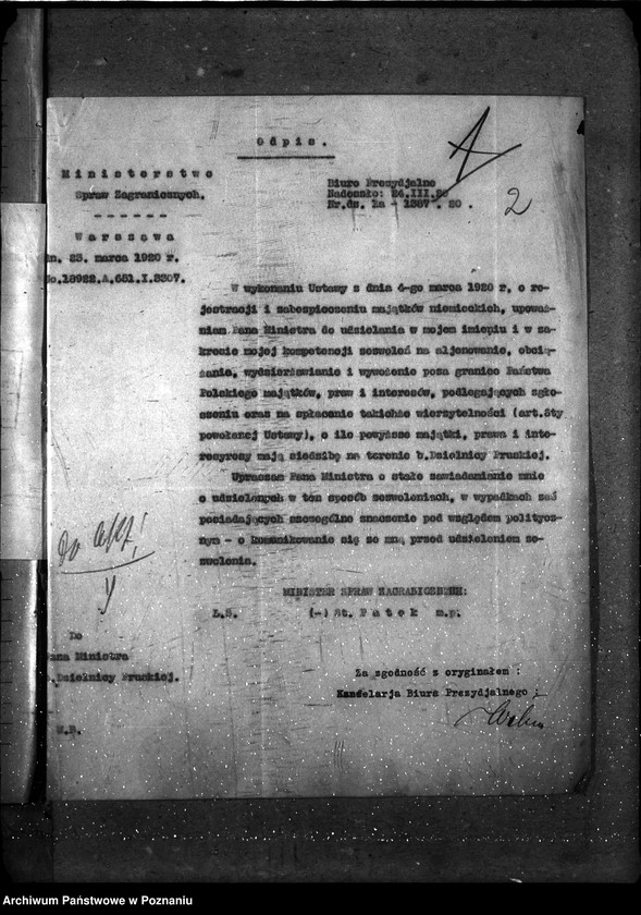 Obraz 5 z jednostki "Sprawy gospodarcze-ogólne Komunikaty Biura Prezydialnego"