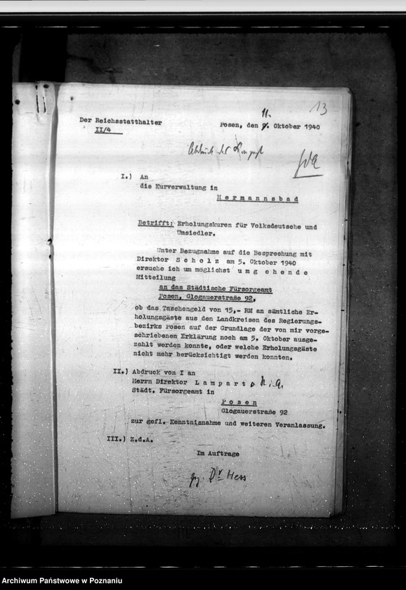 Obraz 17 z jednostki "Erholungsanstalt in Hermannsbad - Ciechocinek - für Volksdeutsche und Umsiedler"