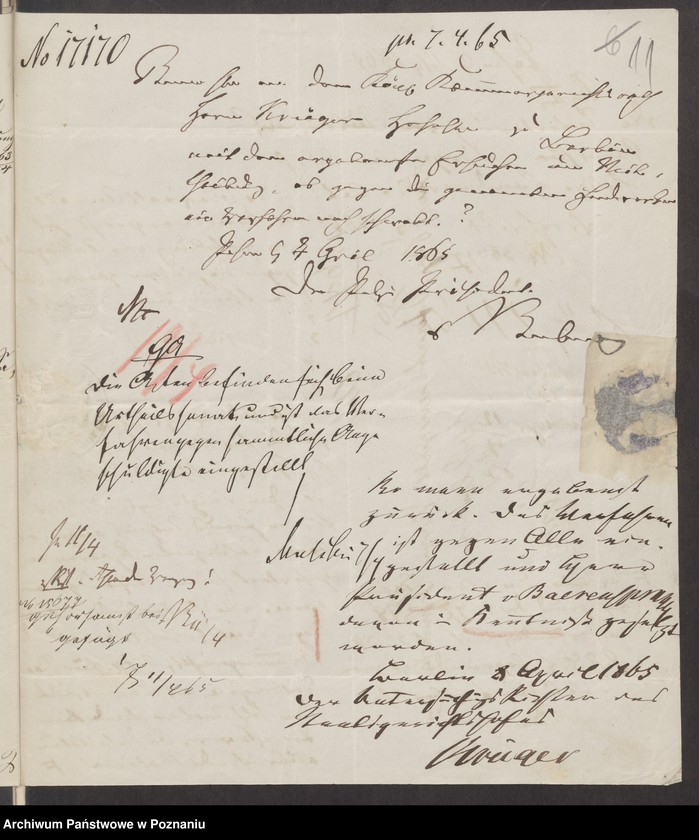 image.from.unit.number "Briefwechsel mit dem Oberpräsidenten, dem Ministerium des Innern und der Regierung betr. die allgemeine politische Lage"