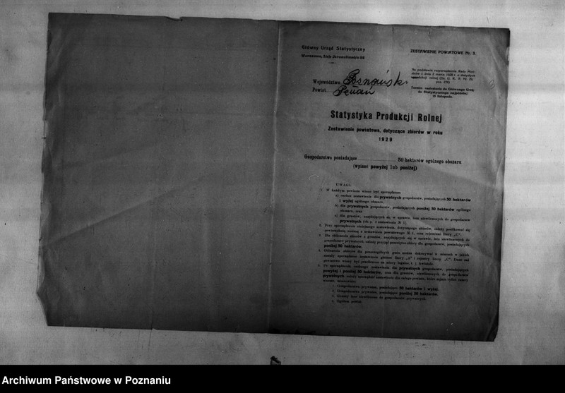 Obraz 5 z jednostki "/Statystyka produkcji rolnej - zestawienie powiatowe - miasto Poznań"