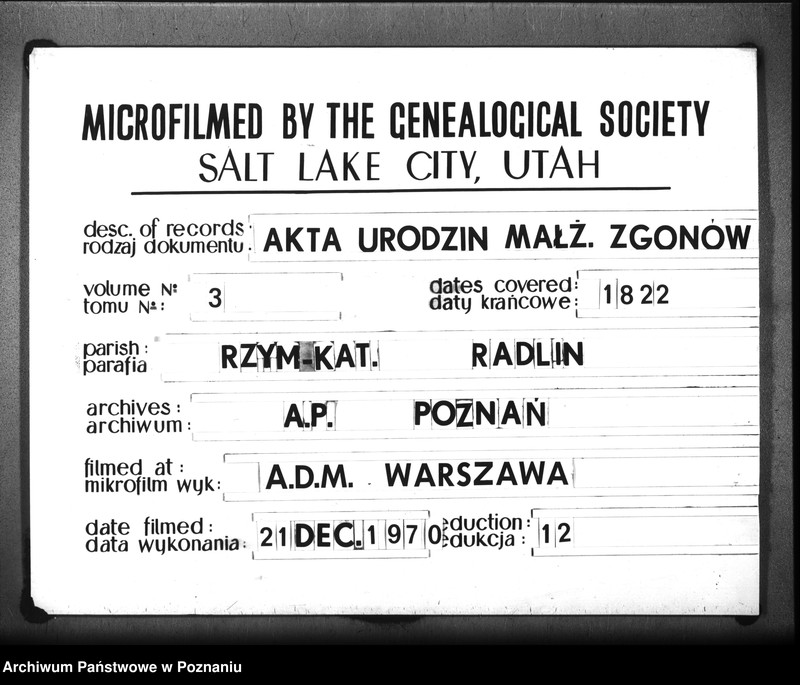 Obraz 10 z jednostki "Duplikat urodzonych, zaślubionych, zmarłych"