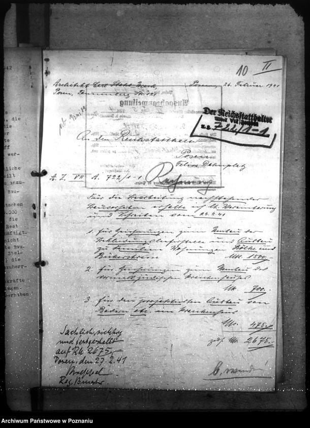 Obraz 15 z jednostki "Dienstwohnug für den Polizeipräsidenten. Entlausungsanstalten. Ausbau der Befehlstellen der Polizei"